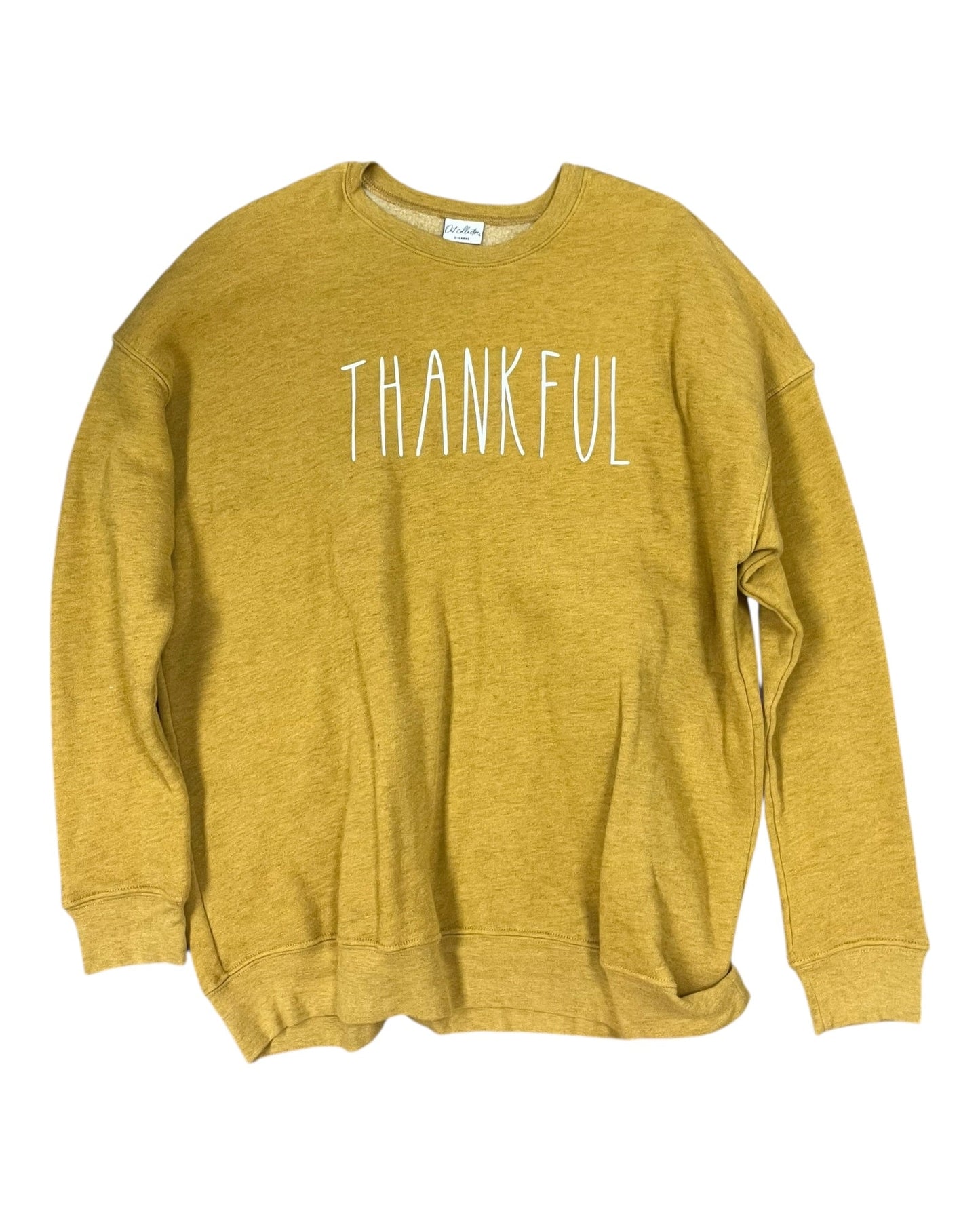 Sweatshirt Crewneck By Clothes Mentor In Gold, Size:Xl