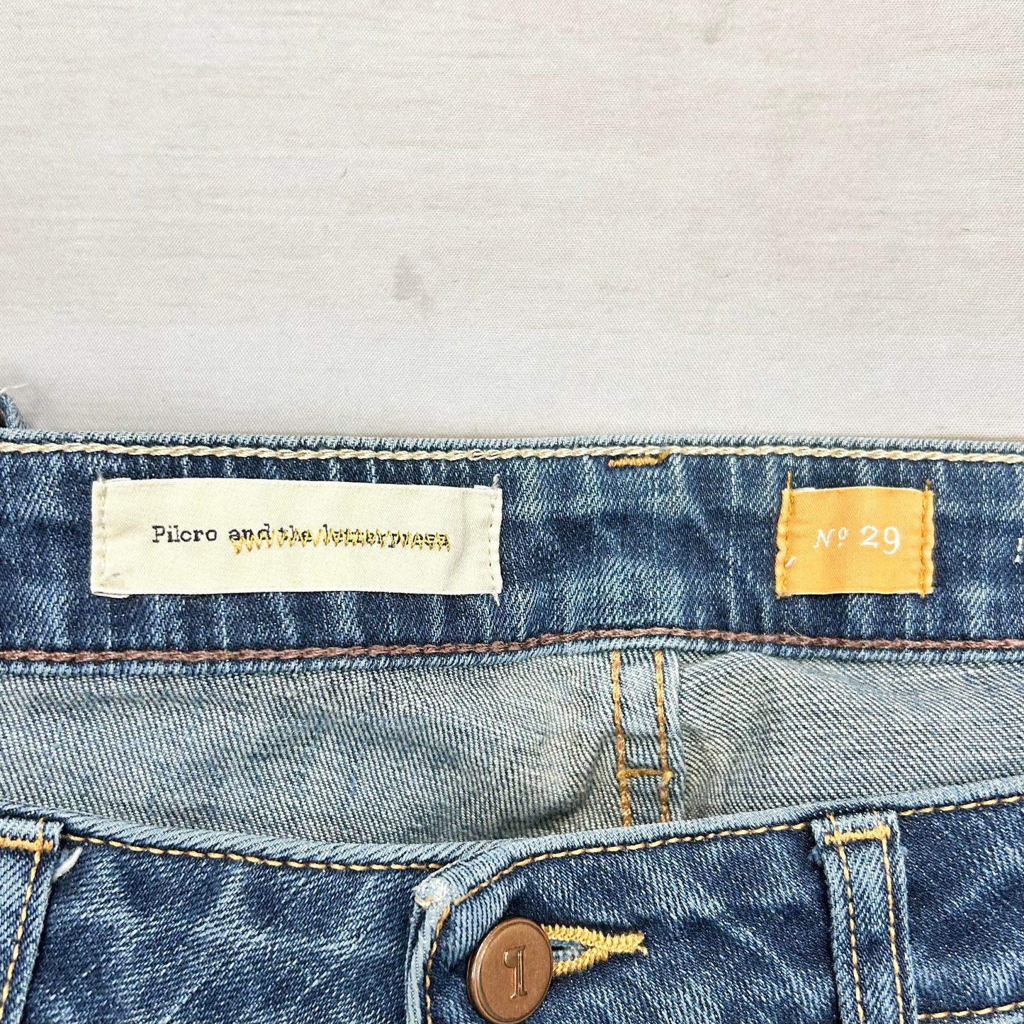 Jeans Straight By Pilcro In Blue Denim, Size: 8