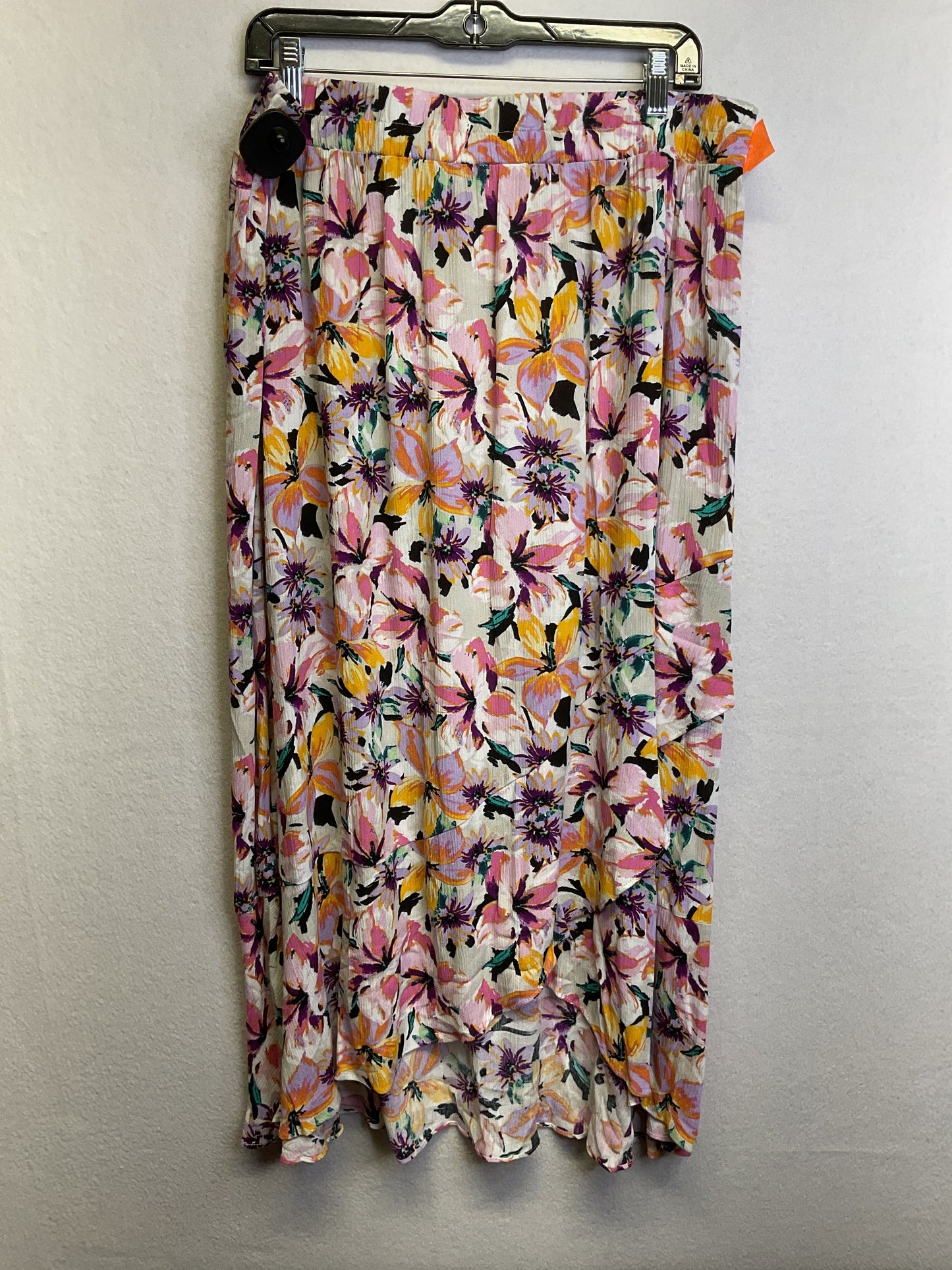 Skirt Midi By In Studio In Floral Print, Size:1X