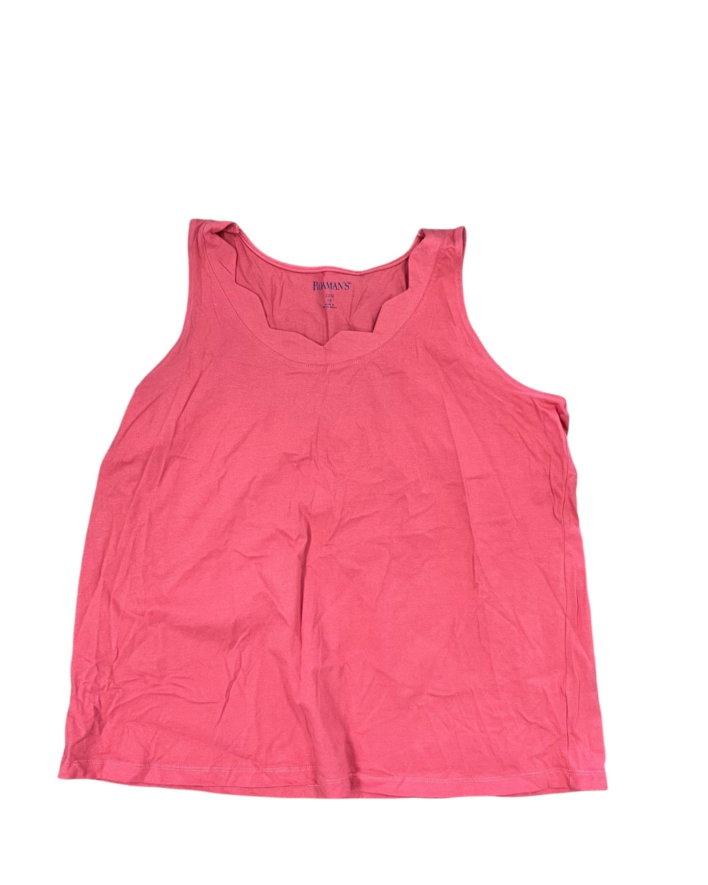 Tank Top By Roamans In Orange, Size:1X