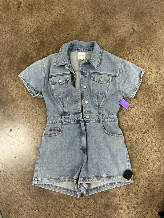 Romper By Le Lis In Blue Denim, Size:M