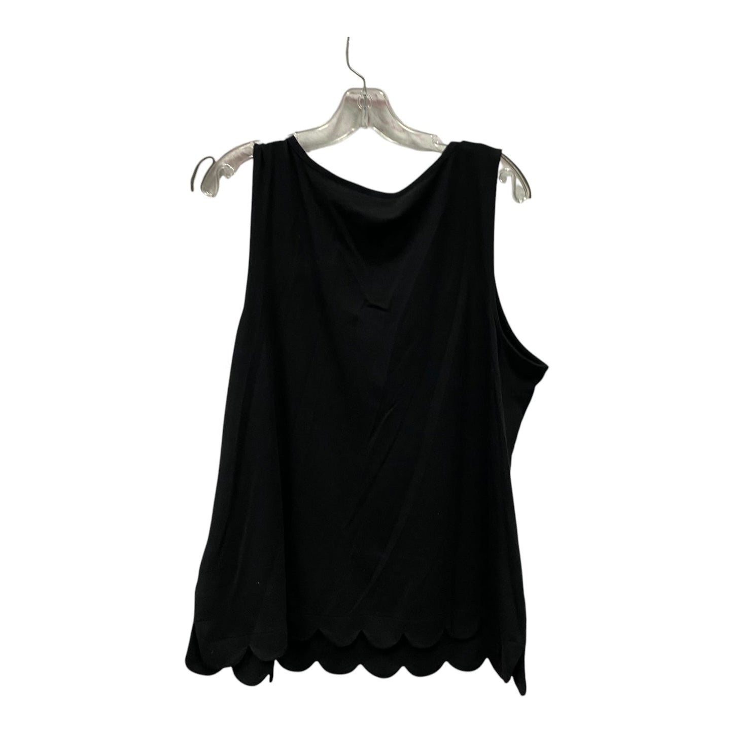 Top Sleeveless By Isaac Mizrahi Live Qvc In Black, Size:1X