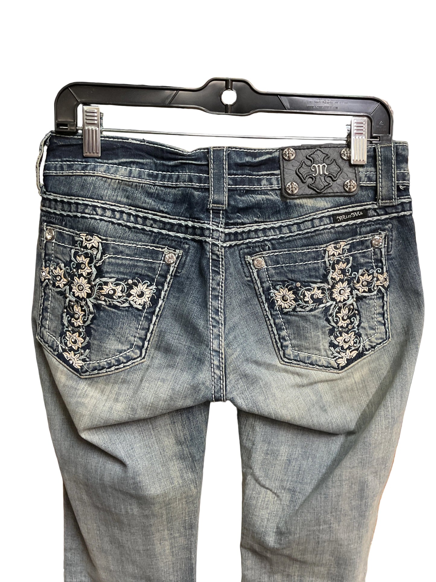 Jeans Boot Cut By Miss Me In Blue Denim, Size:4