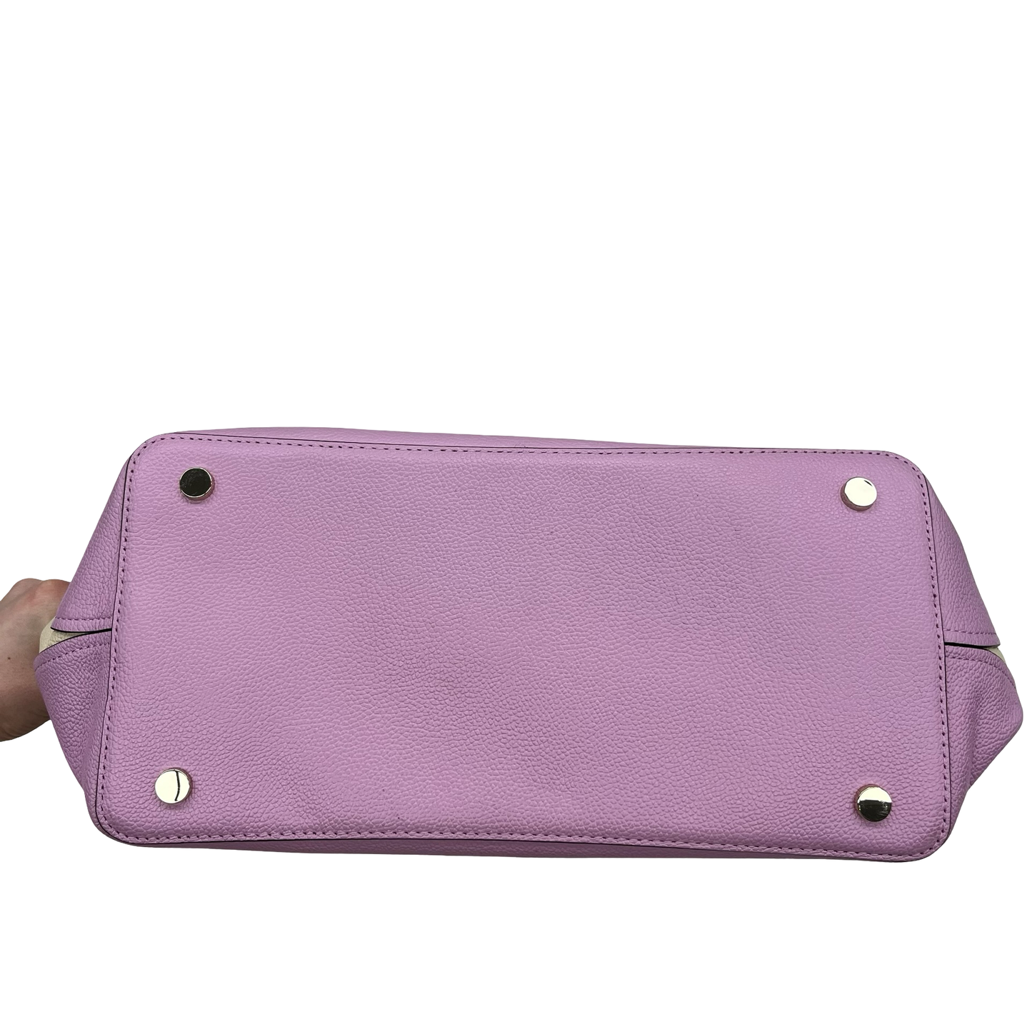 Handbag Designer By Kate Spade In Cream & Purple, Size:Large