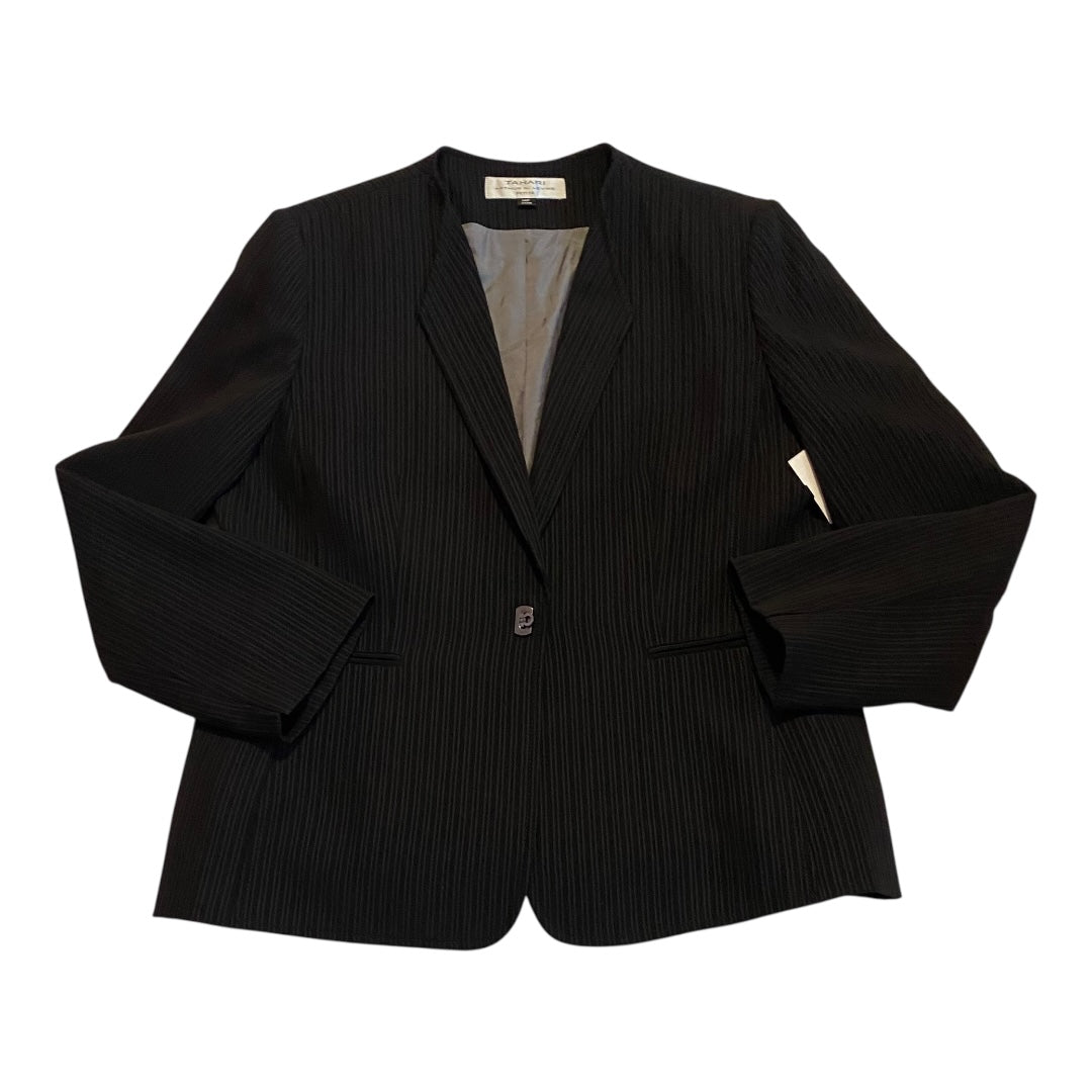 Blazer By Tahari By Arthur Levine In Black, Size:14P