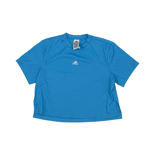 Athletic Top Ss By Adidas In Blue, Size:S