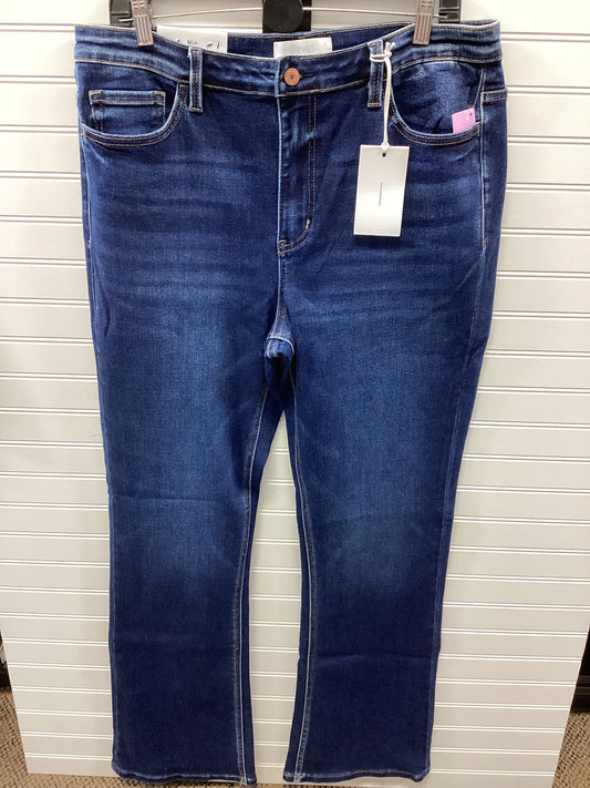 Jeans Flared By Vervet In Blue Denim, Size:14