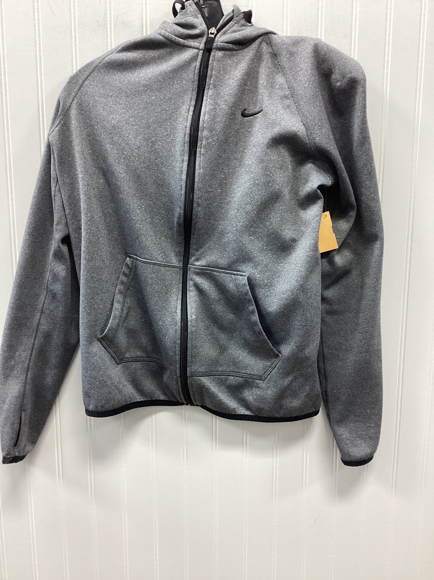 Athletic Jacket By Nike Apparel In Grey, Size:S