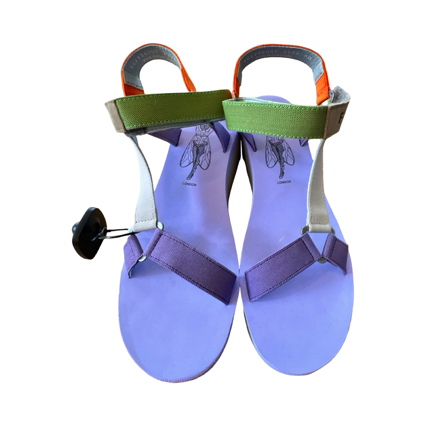Sandals Heels Block By Fly London In Multi, Size:9