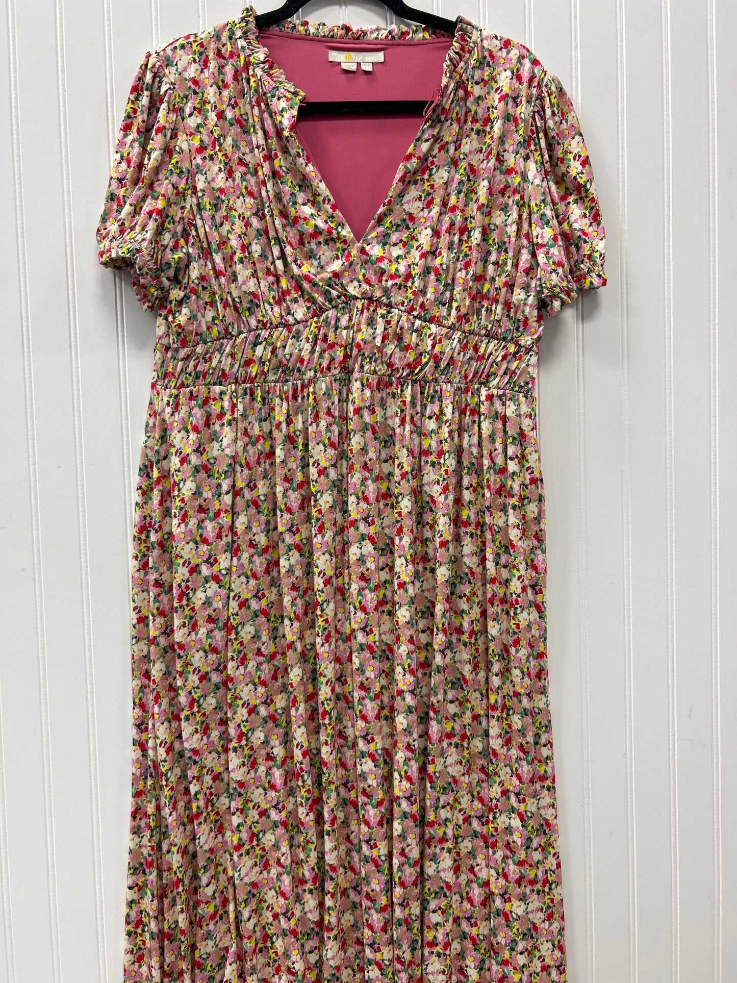 Dress Casual Maxi By Boden In Pink & Tan, Size:12P