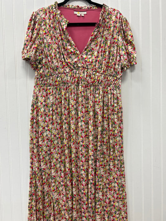 Dress Casual Maxi By Boden In Pink & Tan, Size:12P