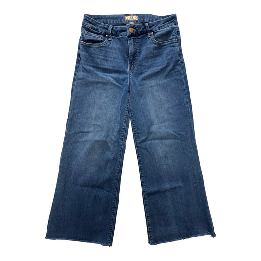 Jeans Cropped By Kut In Blue Denim, Size:8
