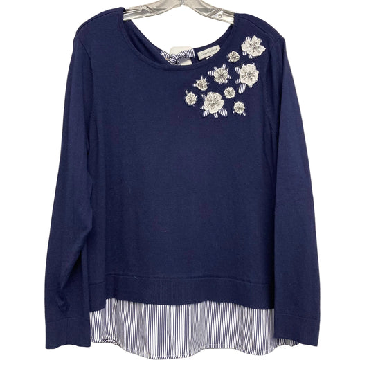 Top Ls By Charter Club In Blue & White, Size:Xl