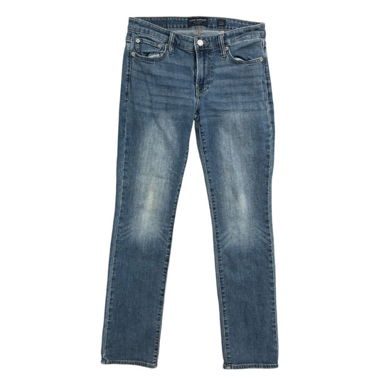 Jeans Straight By Lucky Brand In Blue Denim, Size:6