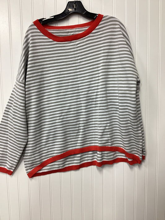 Top Ls By Clothes Mentor In Grey & White, Size:Xl