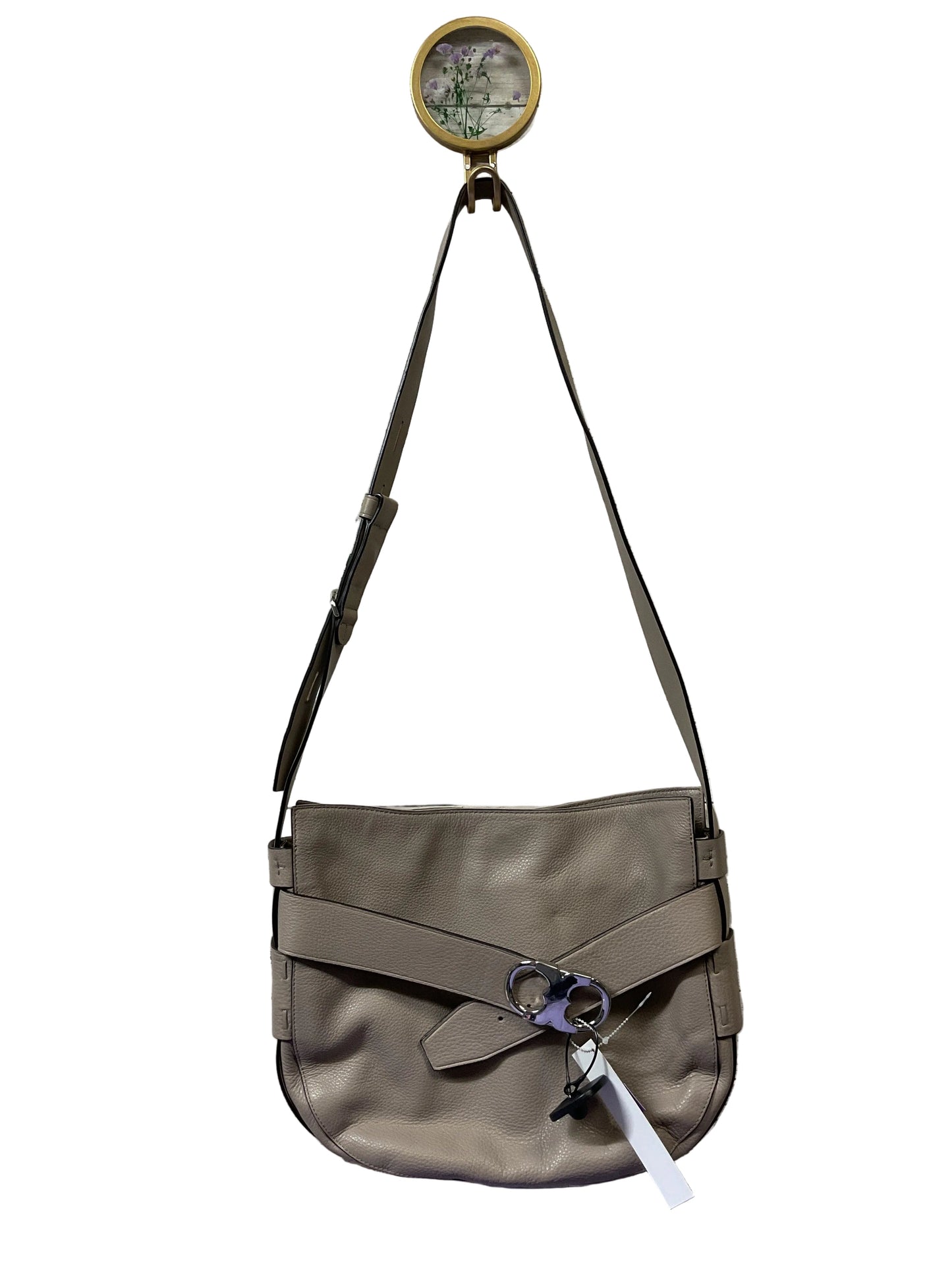 Handbag Designer By Tory Burch In Taupe, Size:Large