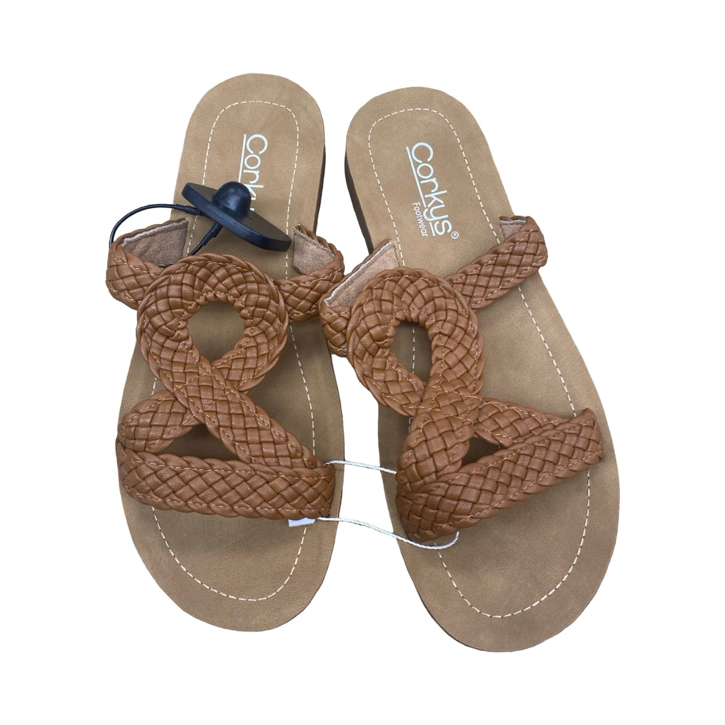 Sandals Flats By Corkys In Brown, Size:9