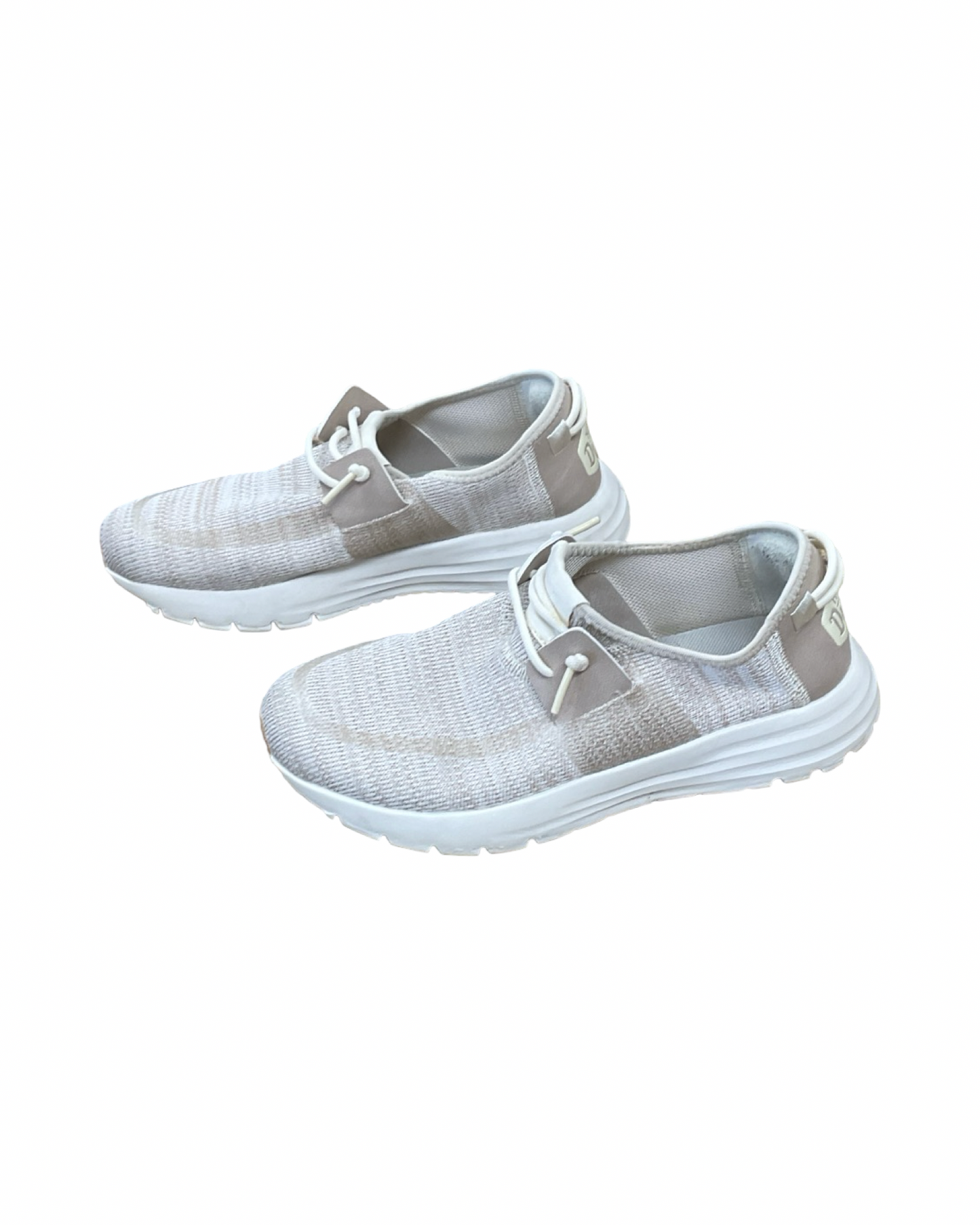 Shoes Flats By Hey Dude In Cream, Size:6