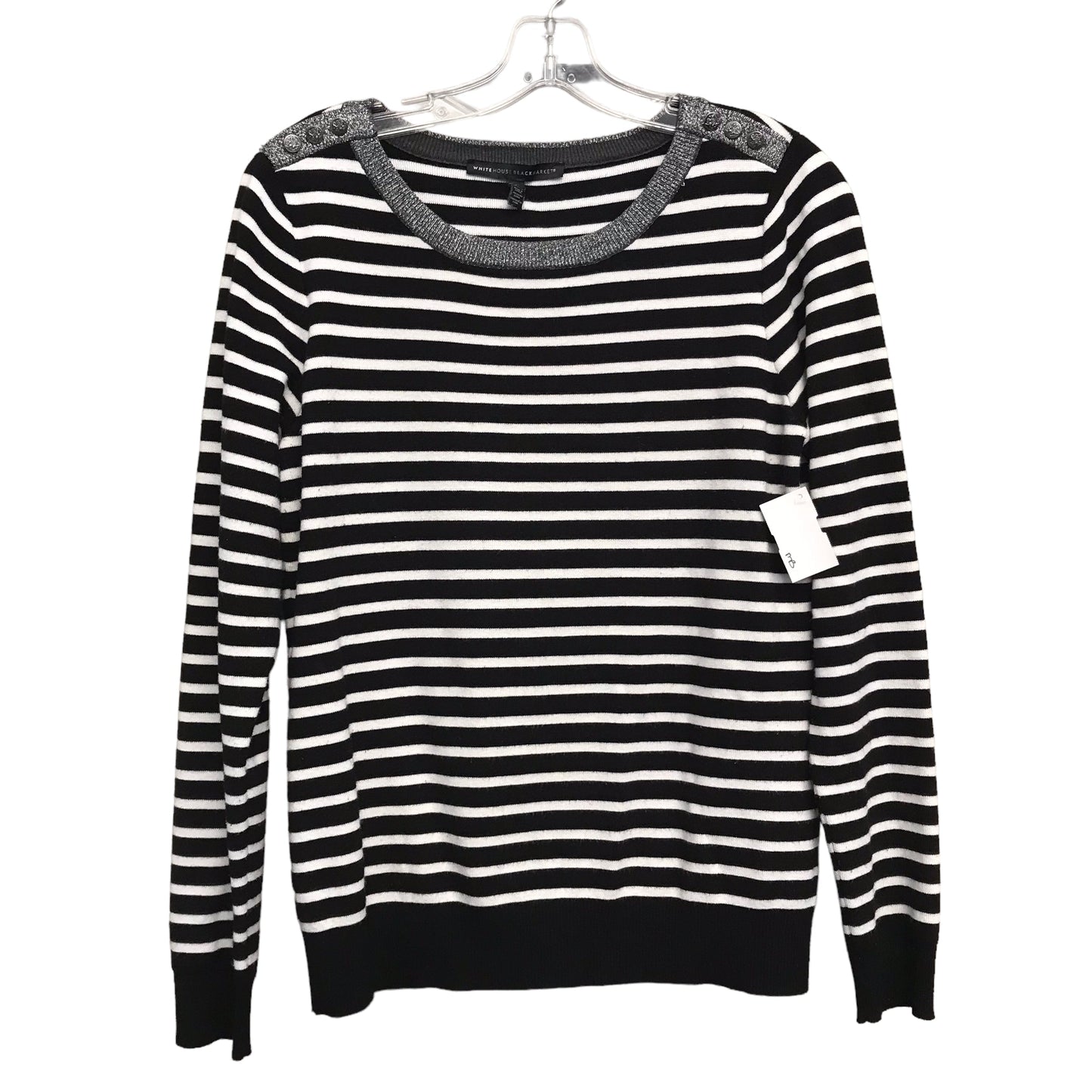 STRIPED PATTERN SWEATER by WHITE HOUSE BLACK MARKET Size:L