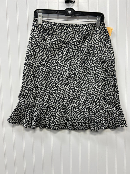 Skirt Midi By Ann Taylor In Black & White, Size:6P