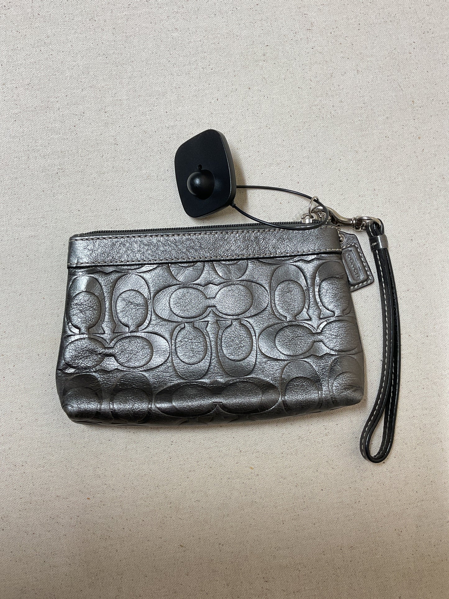 Wristlet Designer By Coach In Grey, Size:Small