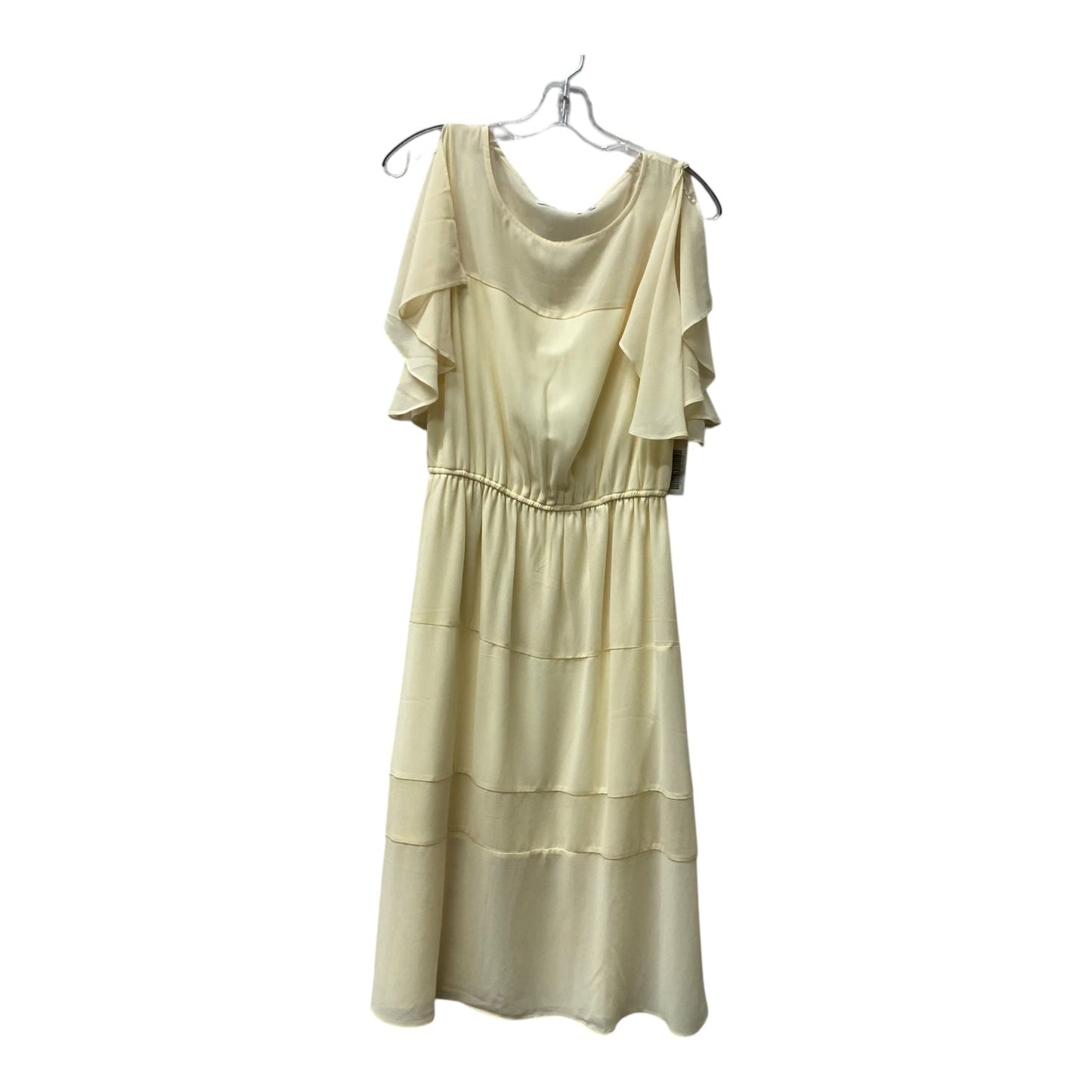 Dress Casual Midi By Just Fab In Cream, Size:M