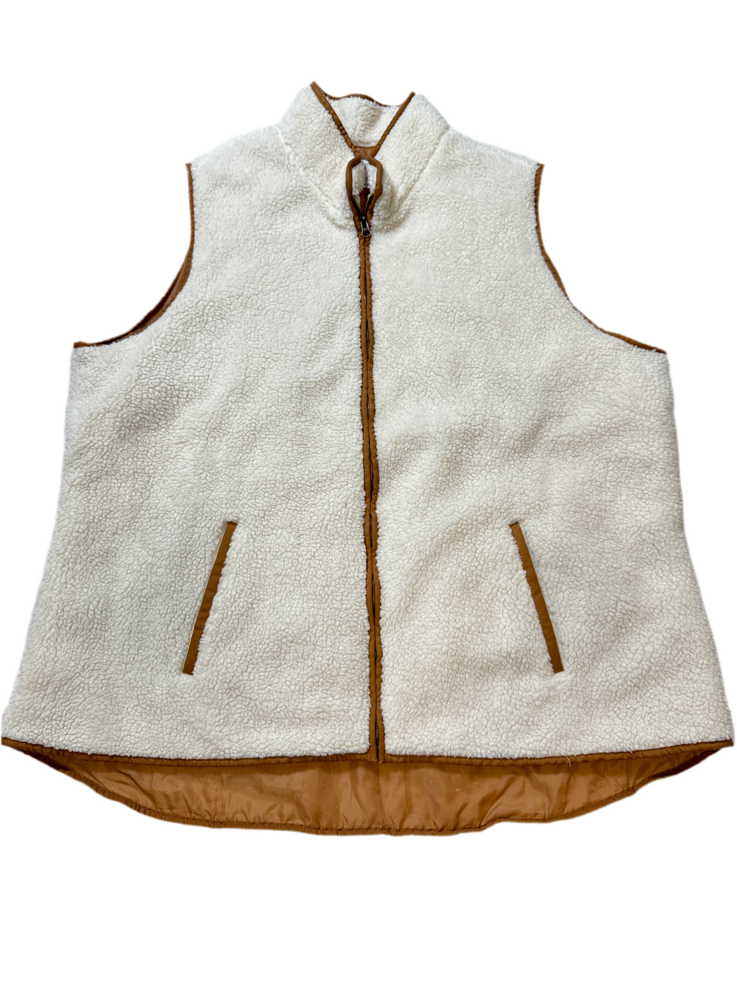 Vest Fleece By Old Navy In White, Size: 3x