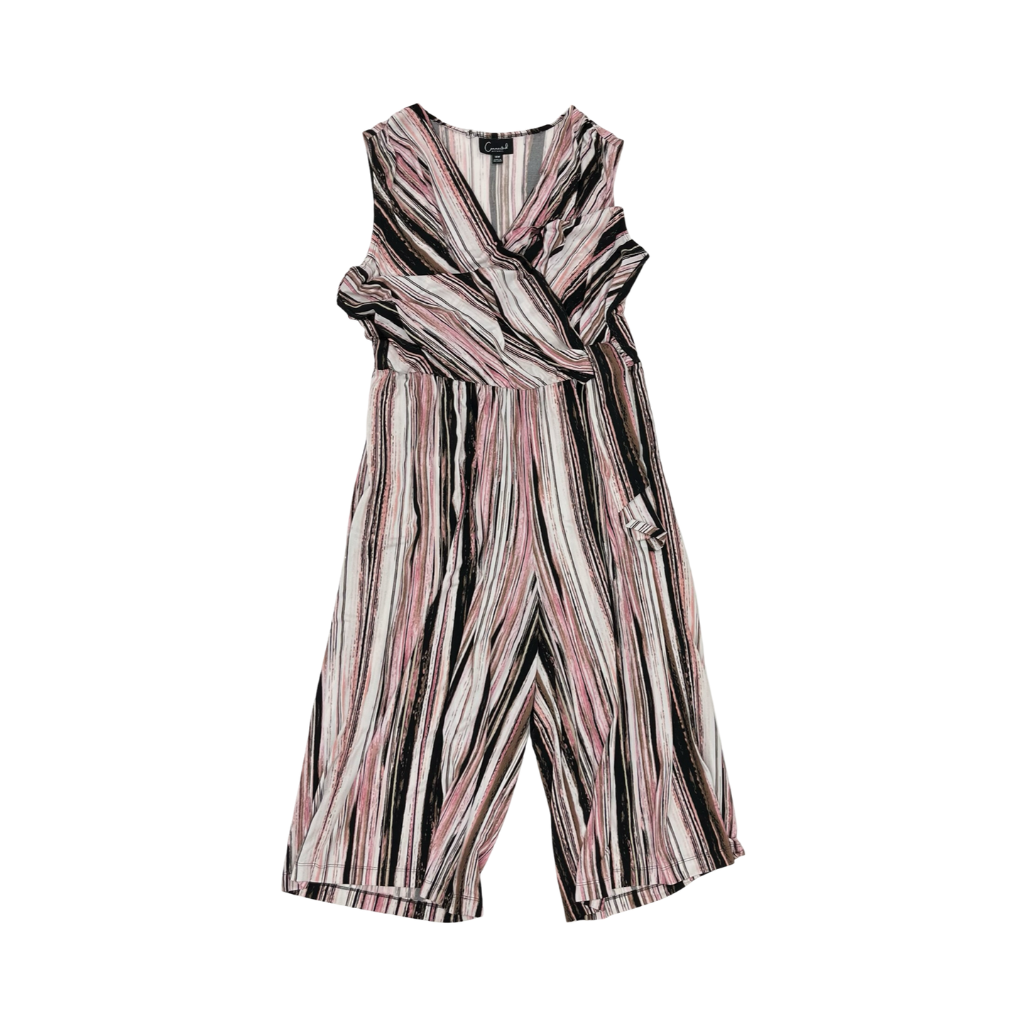 Jumpsuit By Connected Apparel In Black & Pink, Size:14