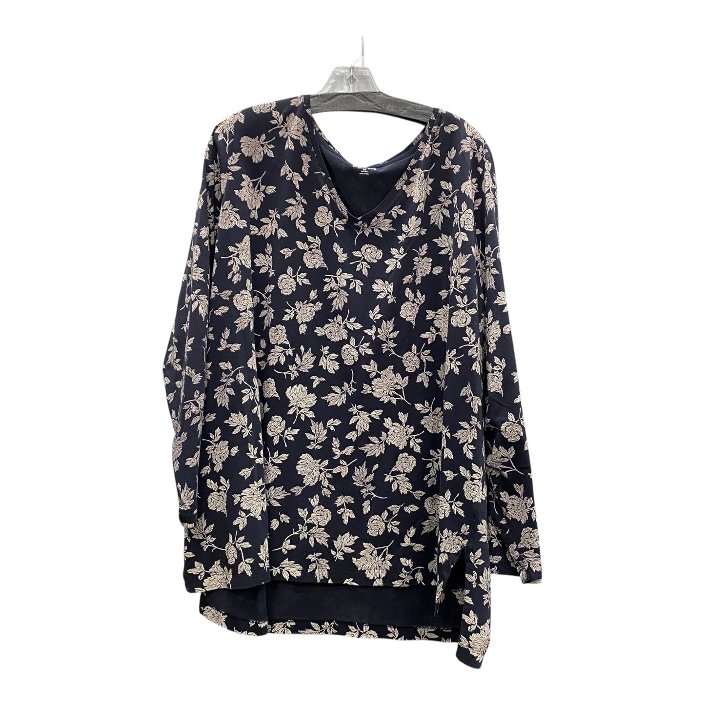 Top Ls By Lands End In Navy, Size:3X