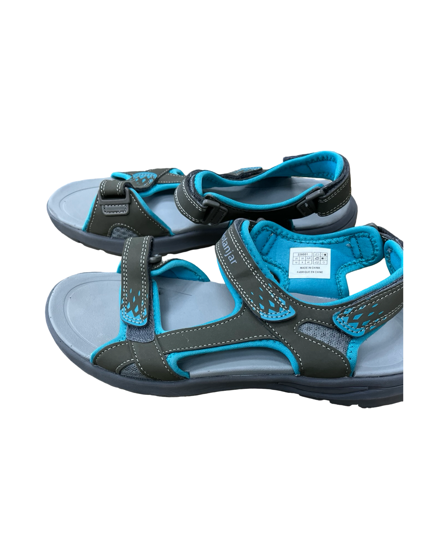 Sandals Flats By Hourglass In Teal, Size:10