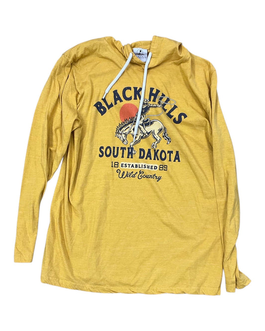 Sweatshirt Hoodie By Clothes Mentor In Yellow, Size:L