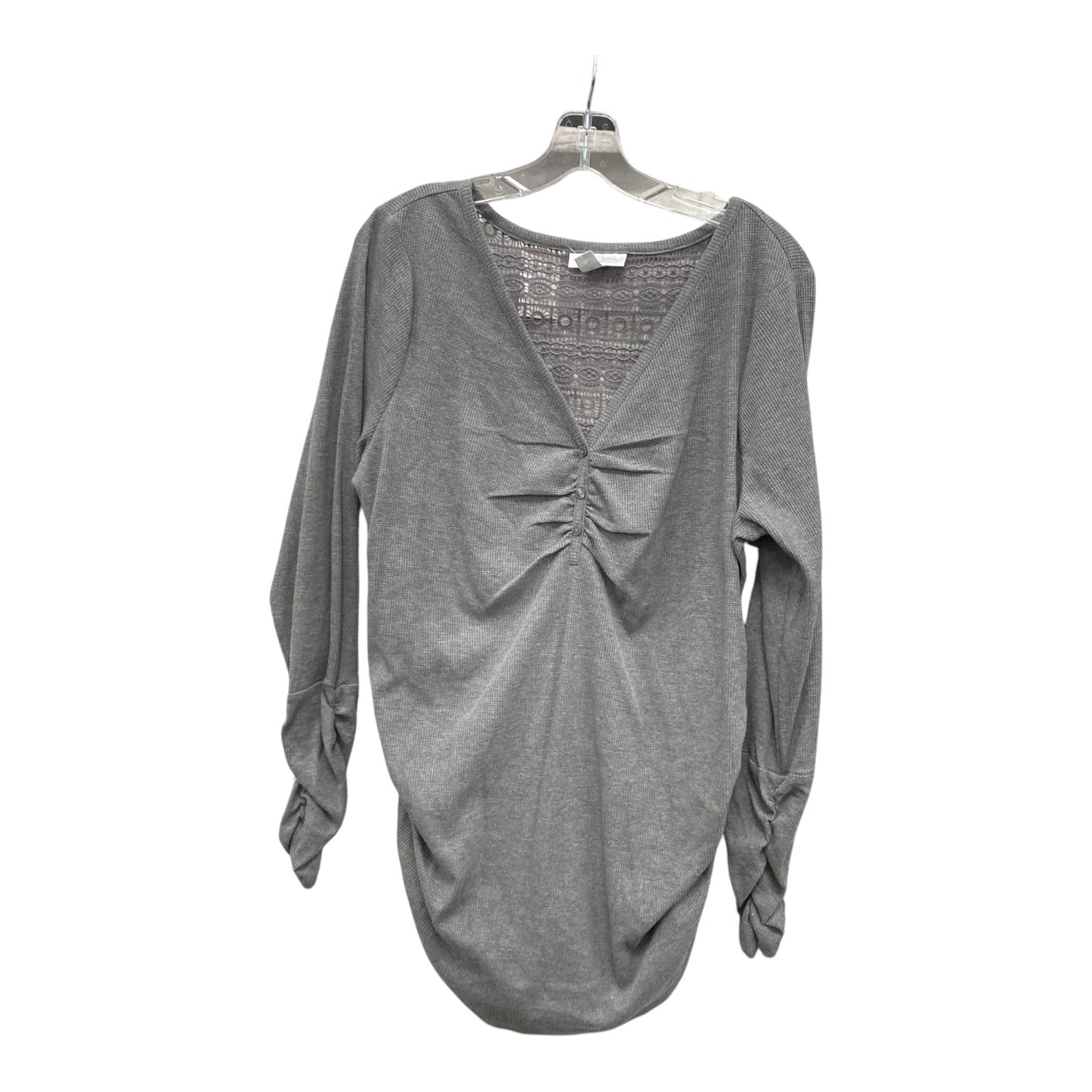 Mat Top Ls By Motherhood In Grey Size:Xl