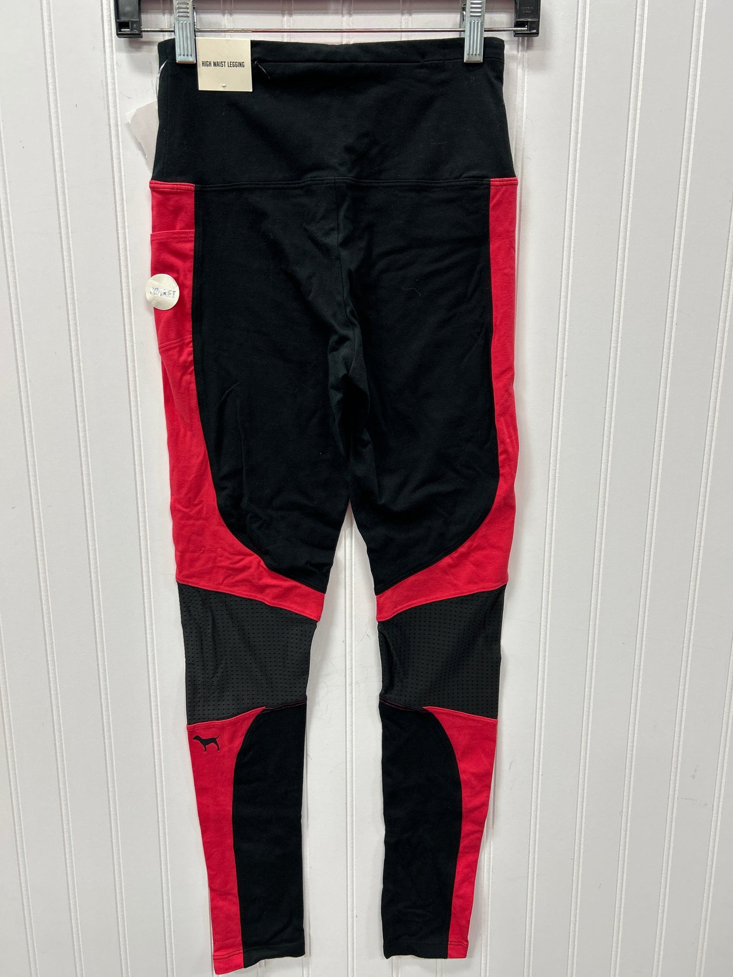 Athletic Leggings By Pink In Black & Pink, Size:Xs