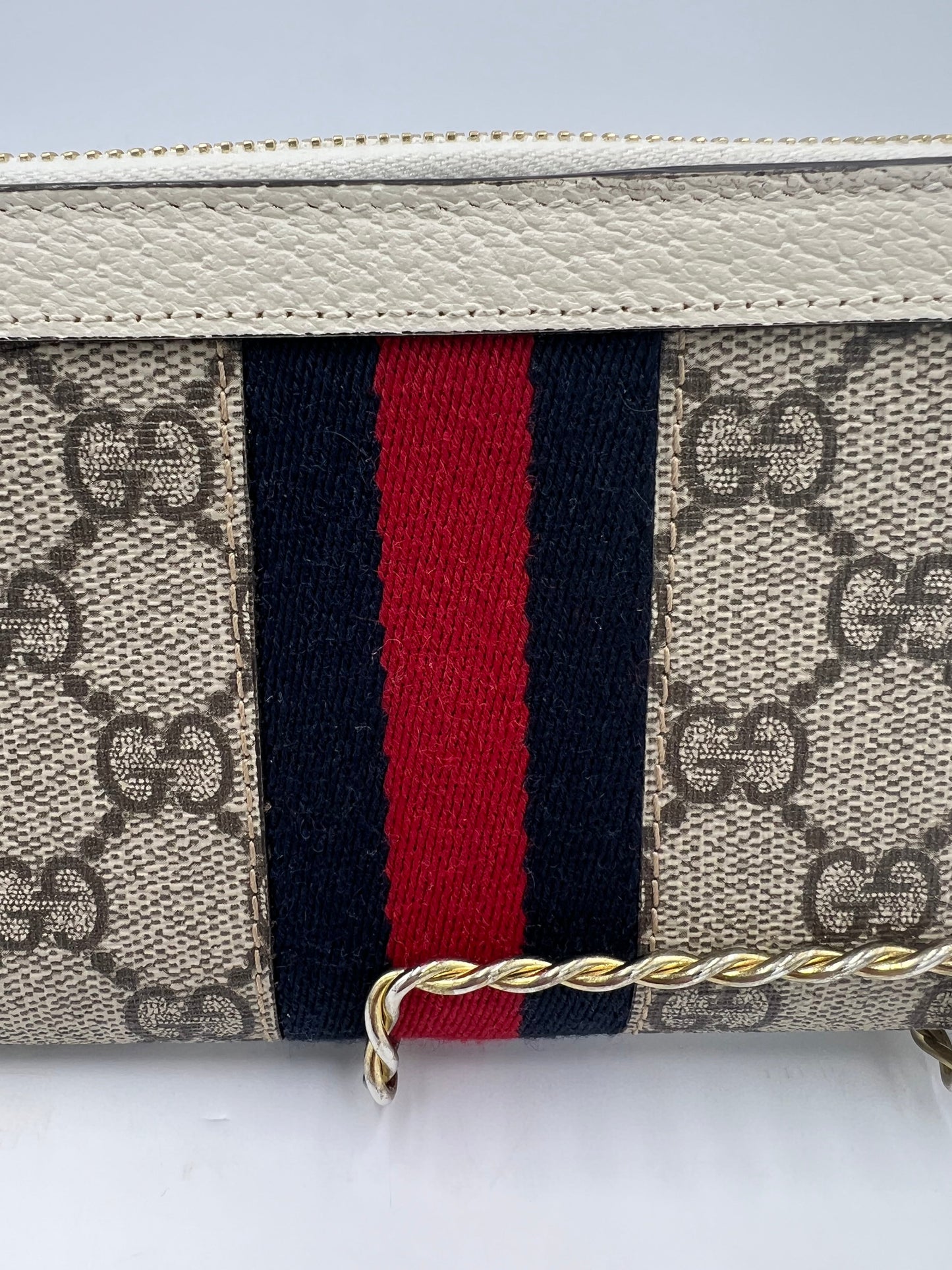 Gucci GG Ophidia Zip Top Designer Wallet Size: Medium