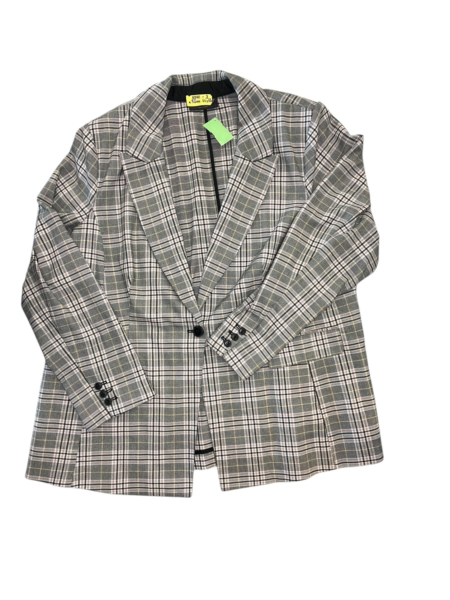 Blazer By Lane Bryant In Checkered Pattern, Size:3X
