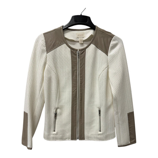 Jacket Other By Chicos In Cream, Size:Xs