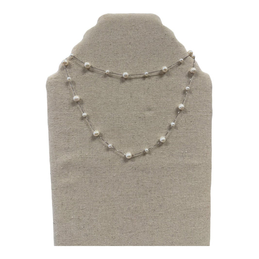 Necklace Other  In Gold & White