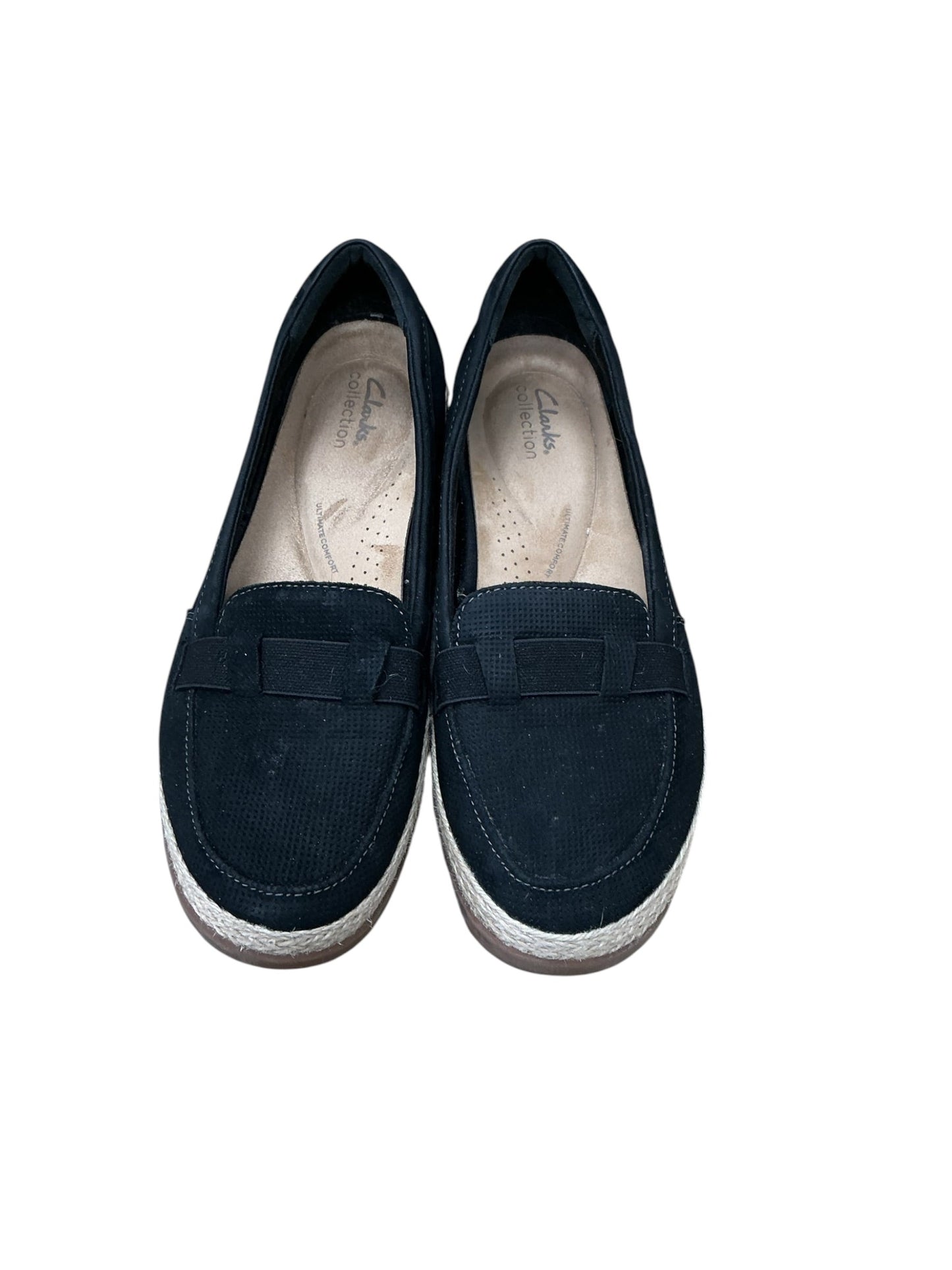Shoes Flats By Clarks In Black, Size:11