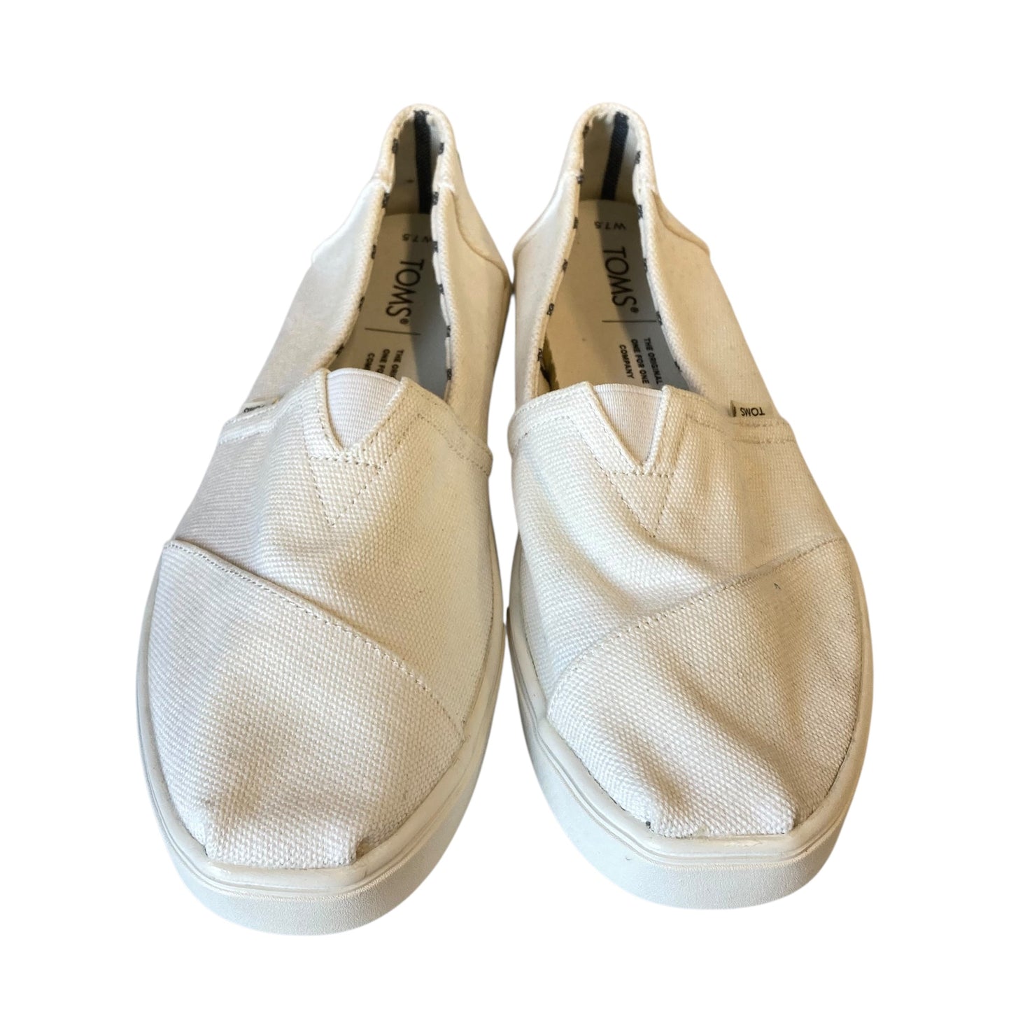 Shoes Flats By Toms In White, Size:7.5
