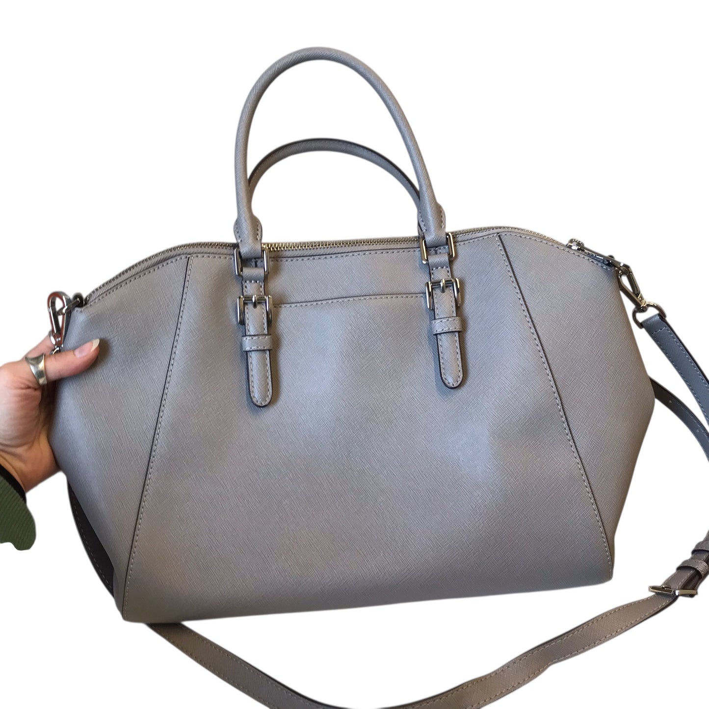 Handbag Designer By Michael Kors In Grey, Size:Large