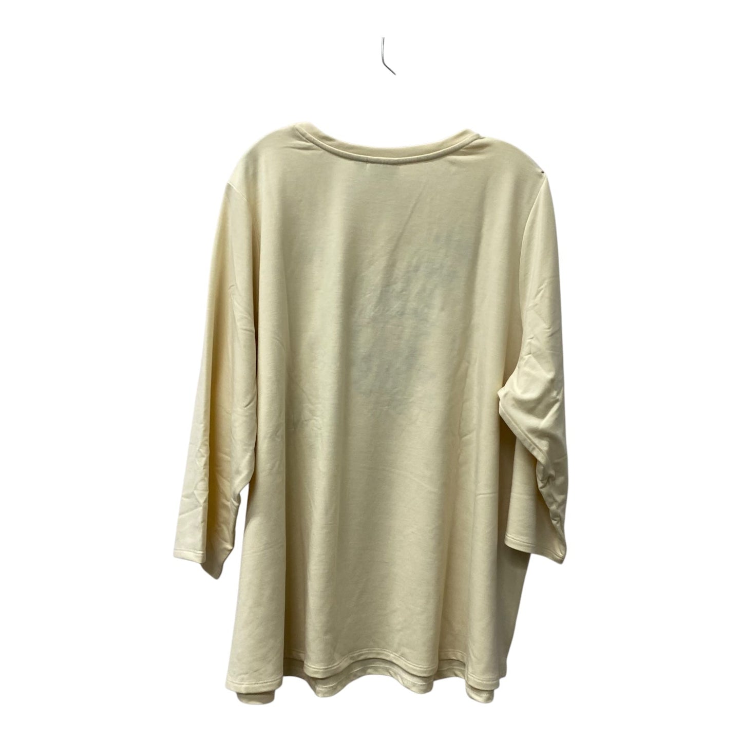 Top Ls By Logo In Cream, Size:3X