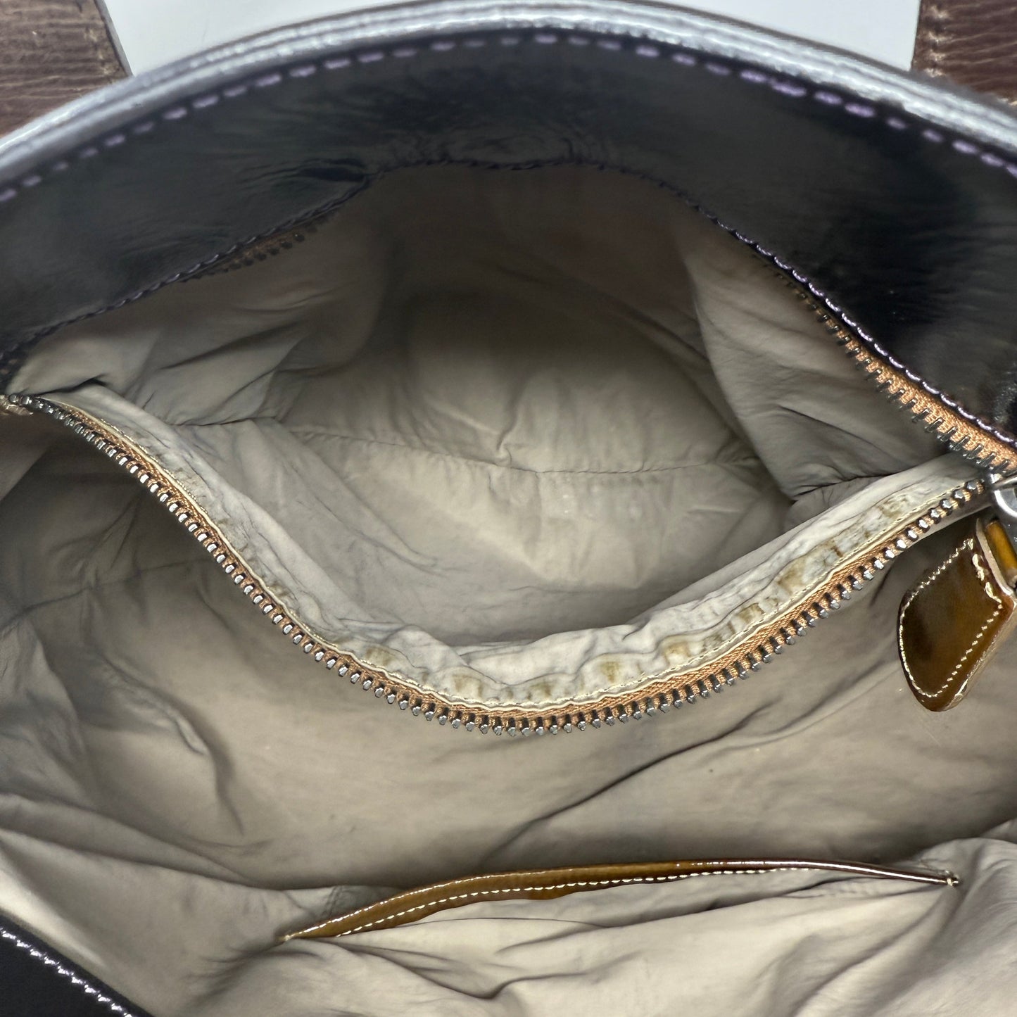 Patent Leather Balloon Bag Designer By Marni, Size: Large