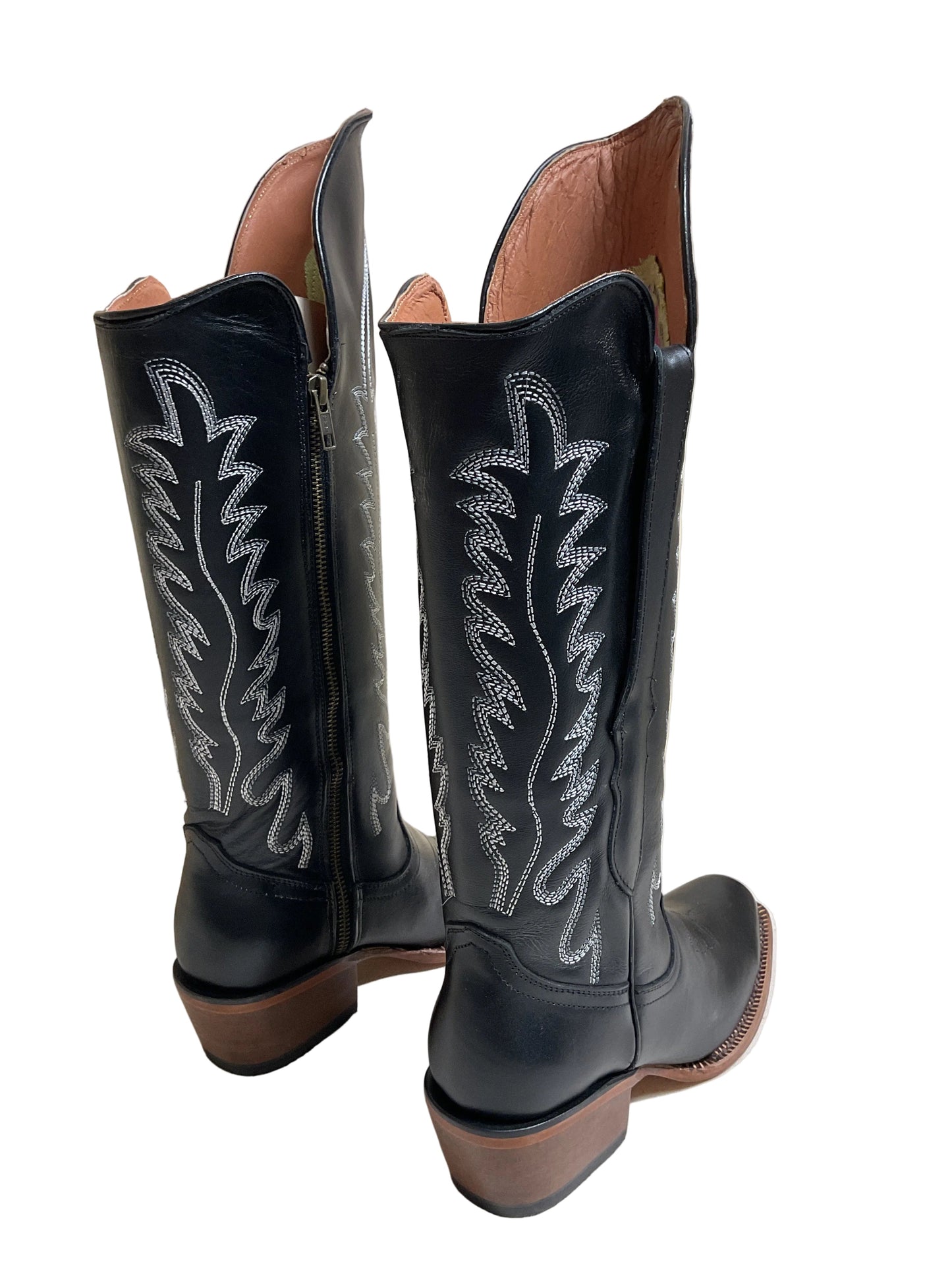 Boots Western By Cma In Black & White, Size:7