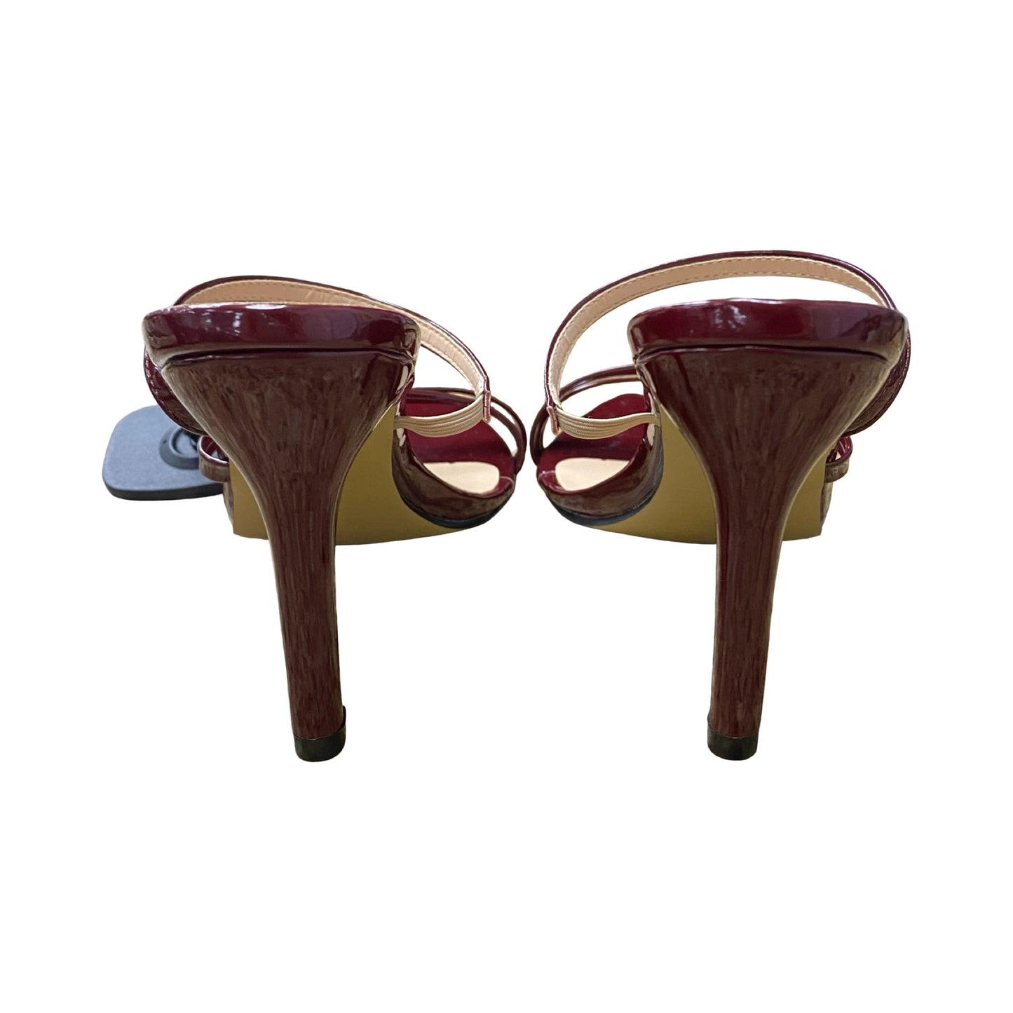 Sandals Heels Stiletto By Clothes Mentor In Maroon, Size:6.5