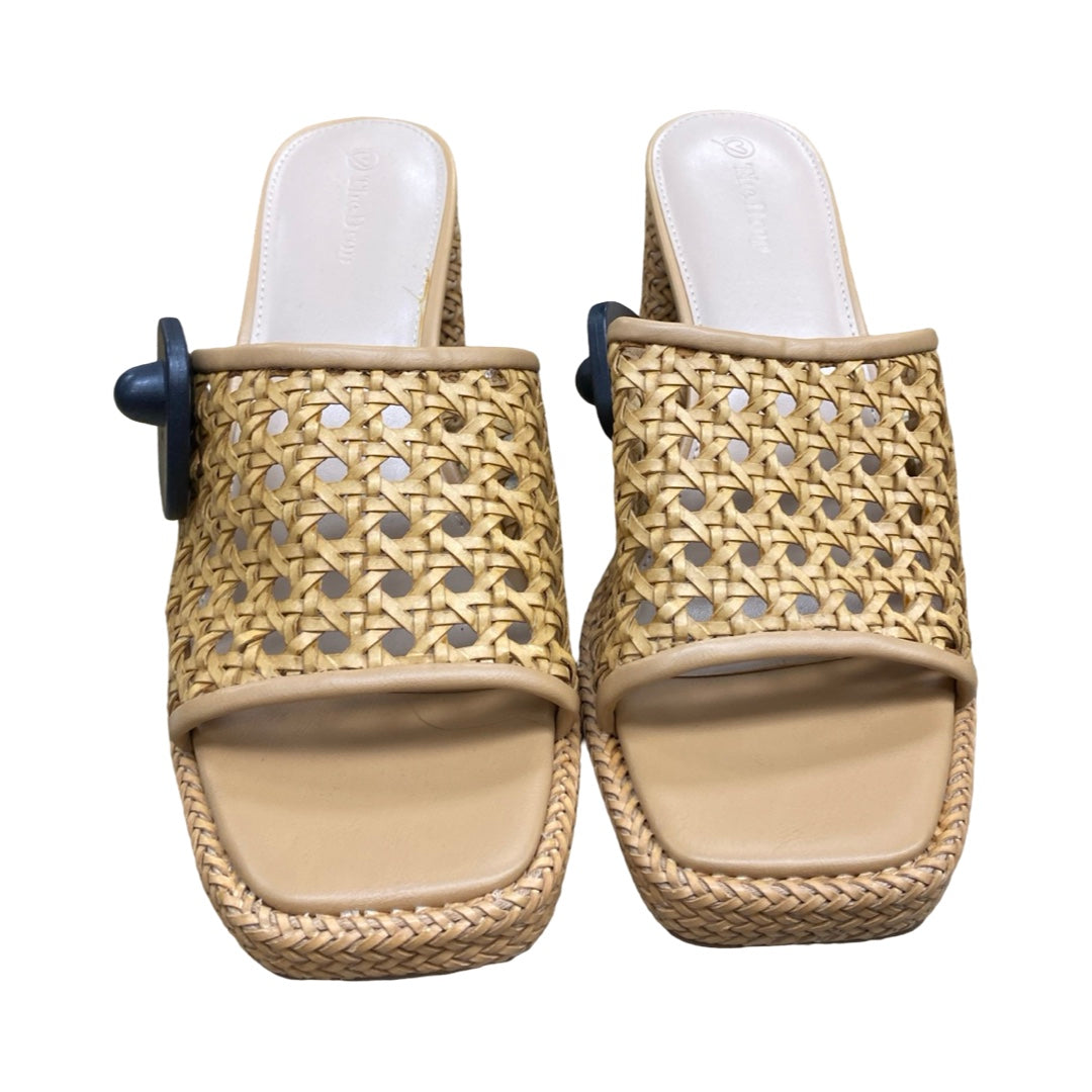 Shoes Heels Block By The Drop In Brown, Size:10