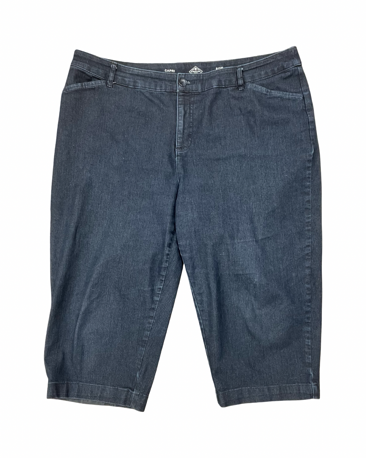 Jeans Cropped By St Johns Bay In Blue Denim, Size:20