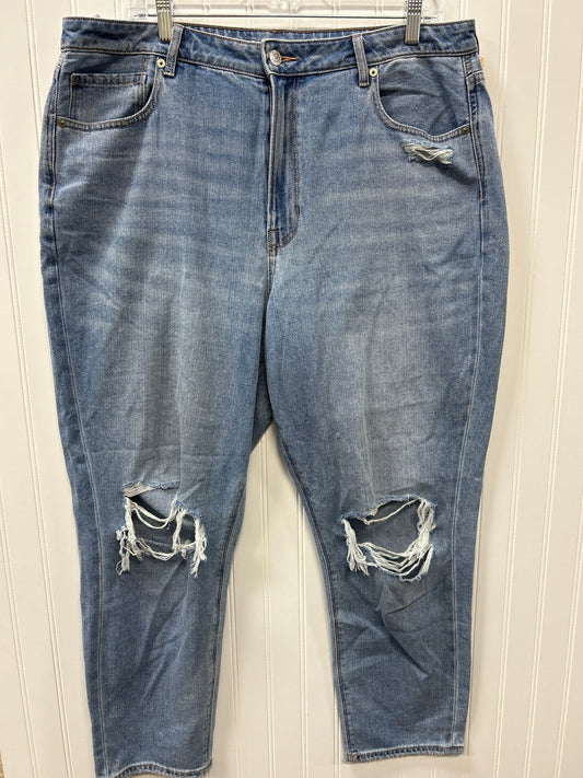 Jeans Boyfriend By American Eagle In Blue Denim, Size:18