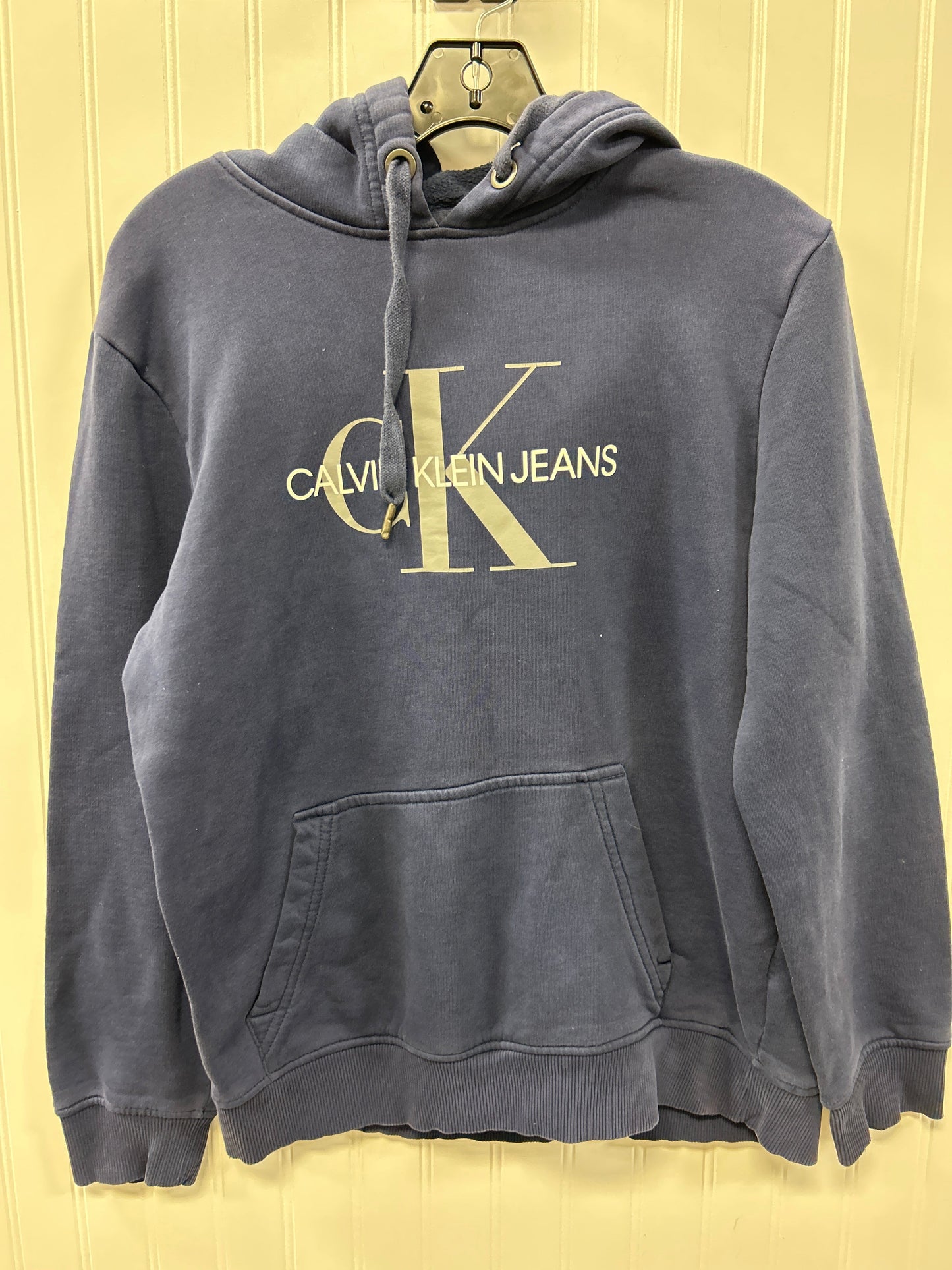 Sweatshirt Hoodie By Calvin Klein In Navy, Size:S