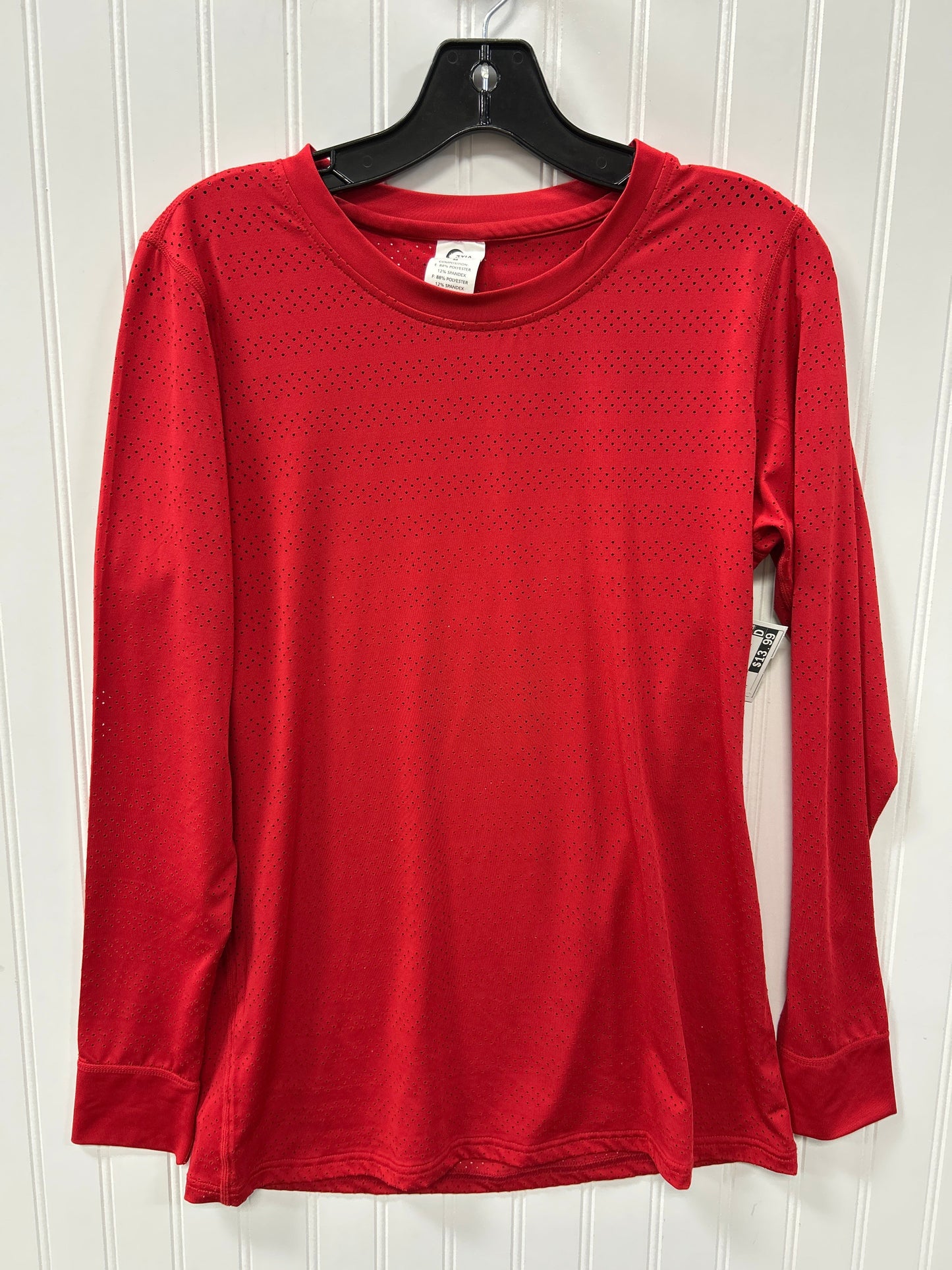 Athletic Top Ls Collar By Zyia In Red, Size:M