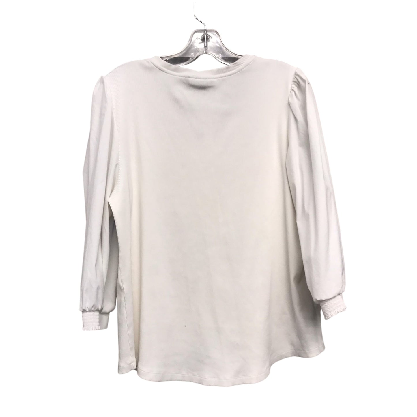 Top 3/4 sleeve By Chicos In White, Size:Xl